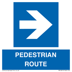 PEDESTRIAN ROUTE - right arrow